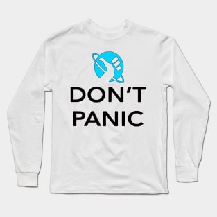 Just Don't Panic! - Hitchhikers Guide to the Galaxy Long Sleeve T-Shirt